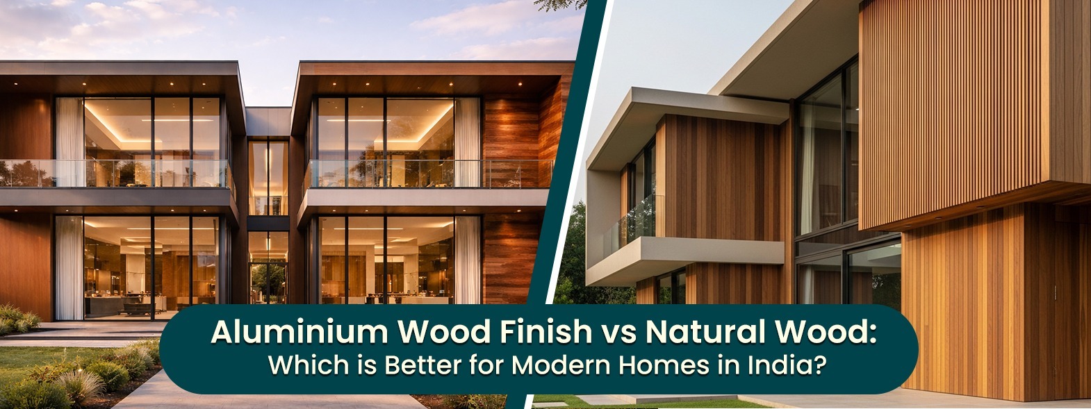 Aluminium Wood Finish vs Natural Wood Which is Better for Modern Homes in India